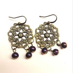 Filigree Beaded Earrings
